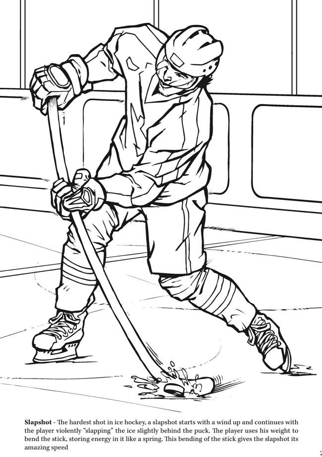 Sports Coloring Pages For Adults
 GOAL The Hockey Coloring Book Dover Publications