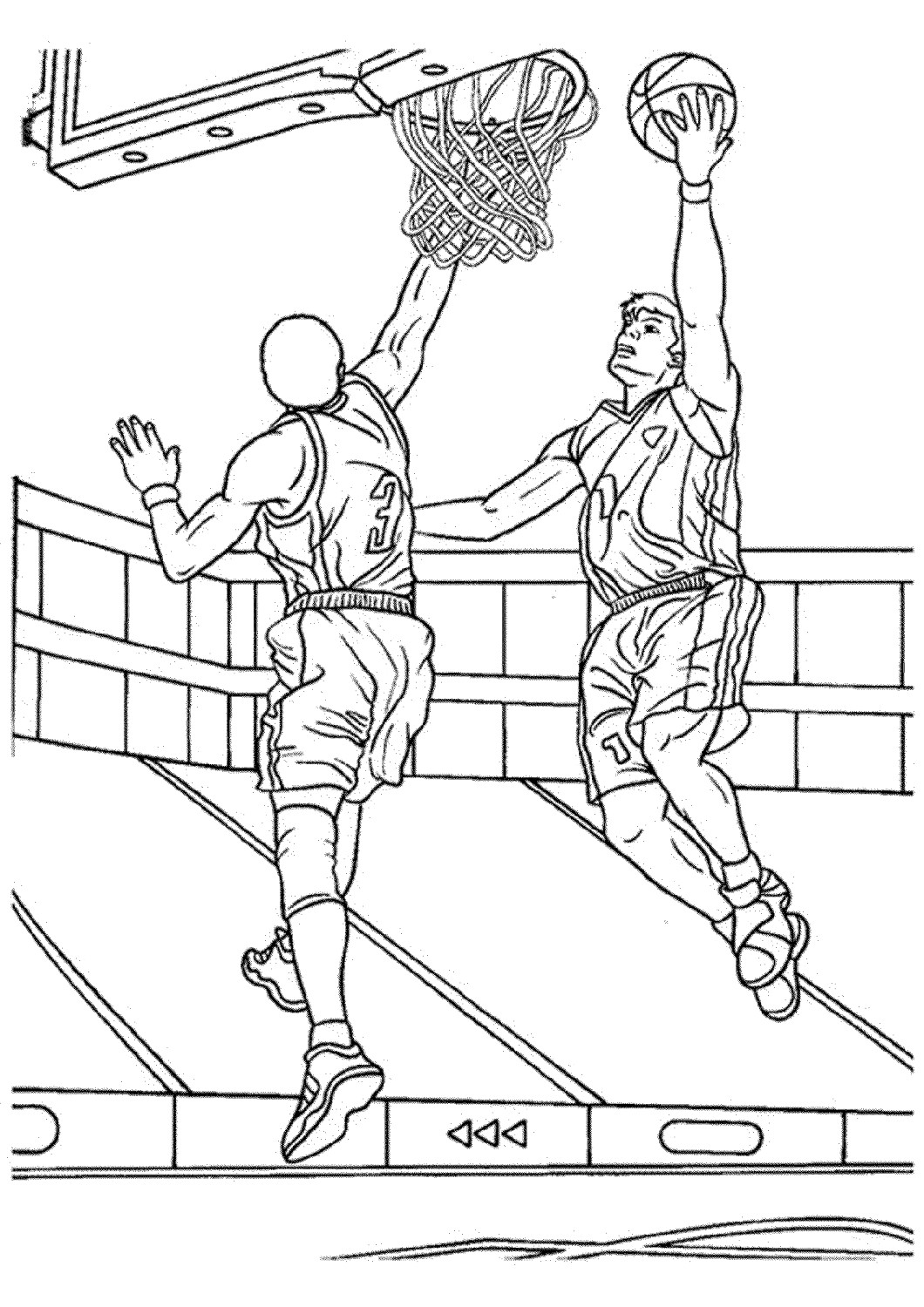 Sports Coloring Pages For Adults
 Free Basketball Color Pages