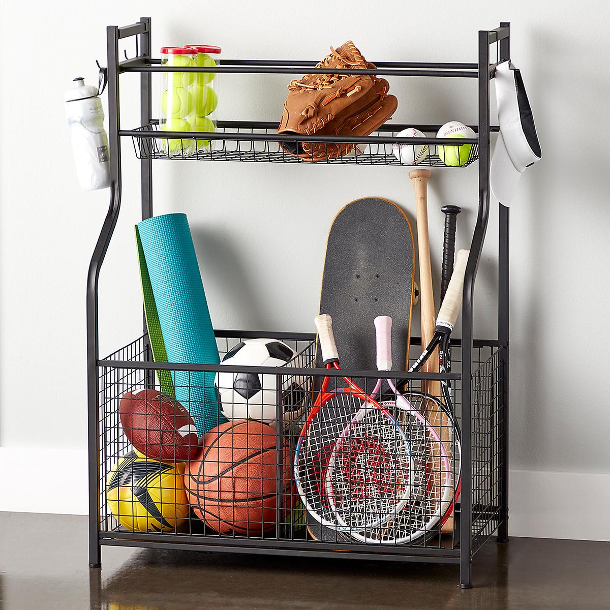 Sports Equipment Organizer For Garage
 Heavy Duty Sports Storage Rack