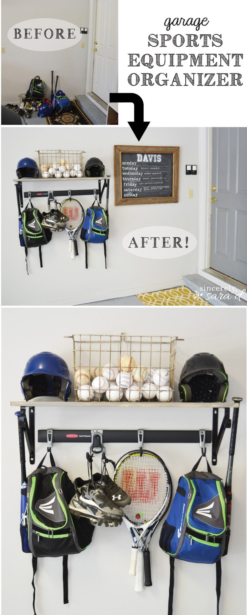 Sports Equipment Organizer For Garage
 Garage Sports Equipment Organizer