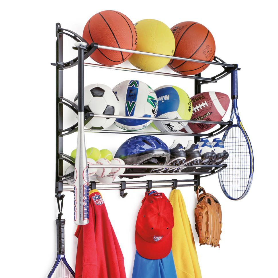 Sports Equipment Organizer For Garage
 Lynk Wall Mounted Sports Rack