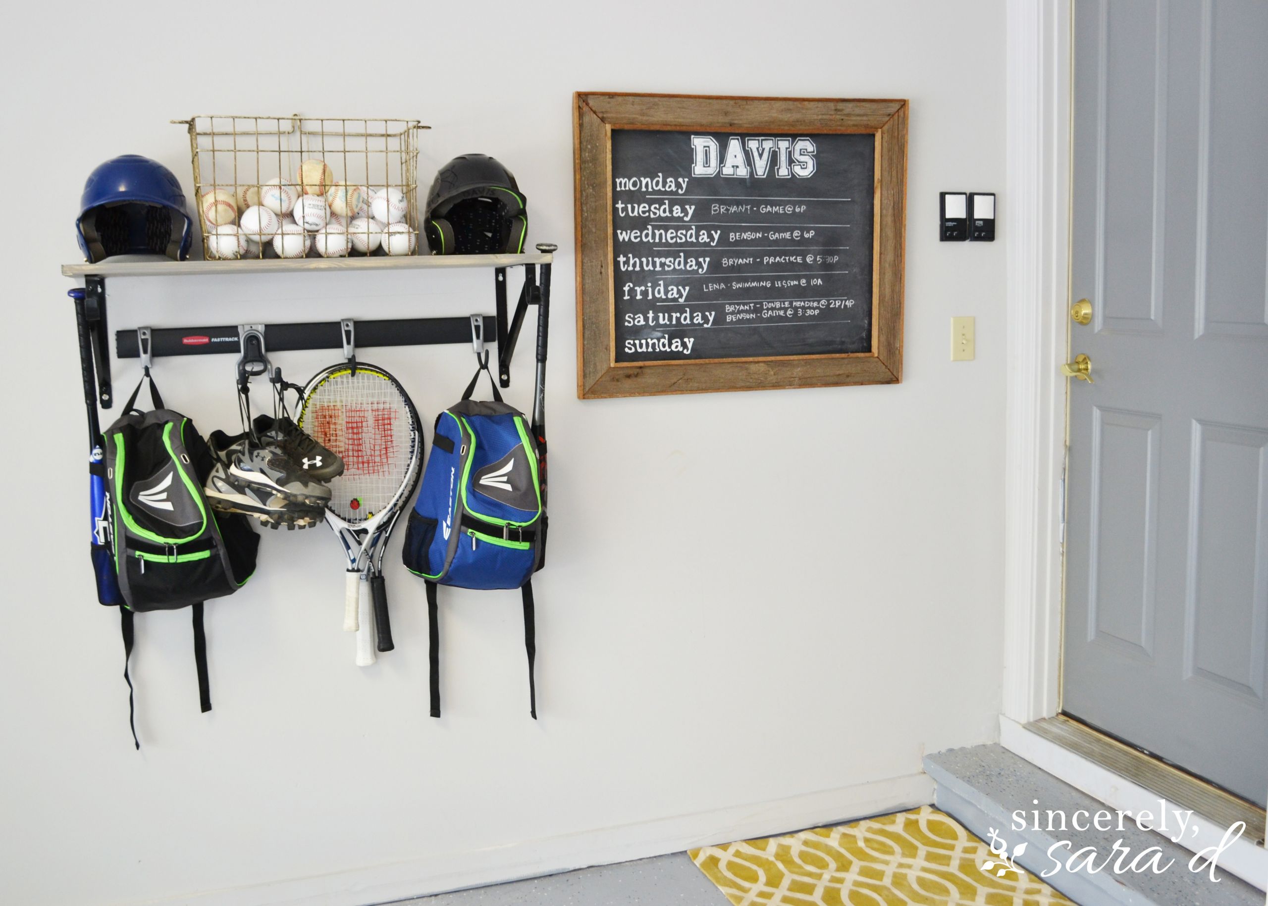 Sports Organizer For Garage
 Garage Sports Equipment Organizer