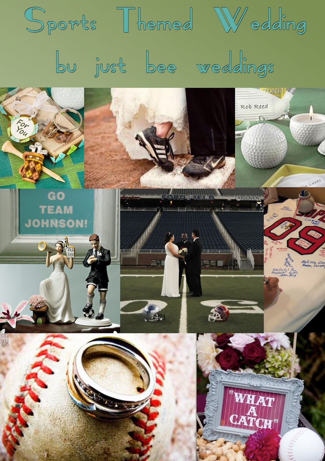 Sports Themed Weddings
 Just Bee Fashion Sports Themed Wedding