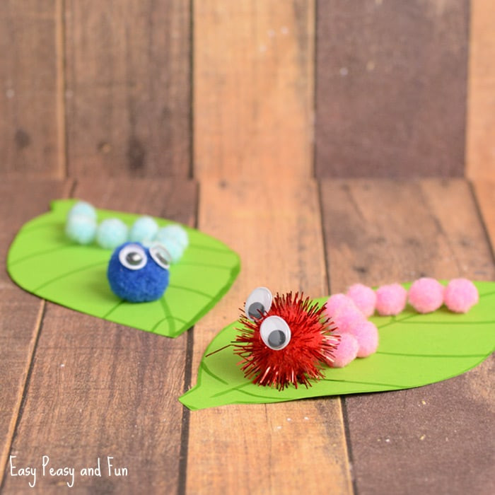 Spring Craft Ideas For Preschoolers
 Caterpillar Pom Pom Craft Spring Craft Ideas Easy