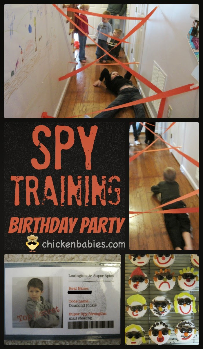 Spy Birthday Party
 chicken babies Super Spy Training Birthday Party