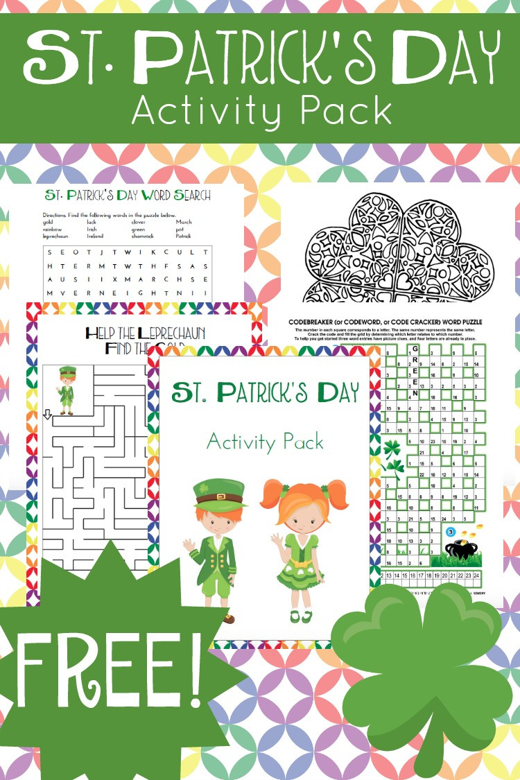 St Patrick Day Activities For Kids
 Free St Patricks Day Printable Activity Pack Embark on