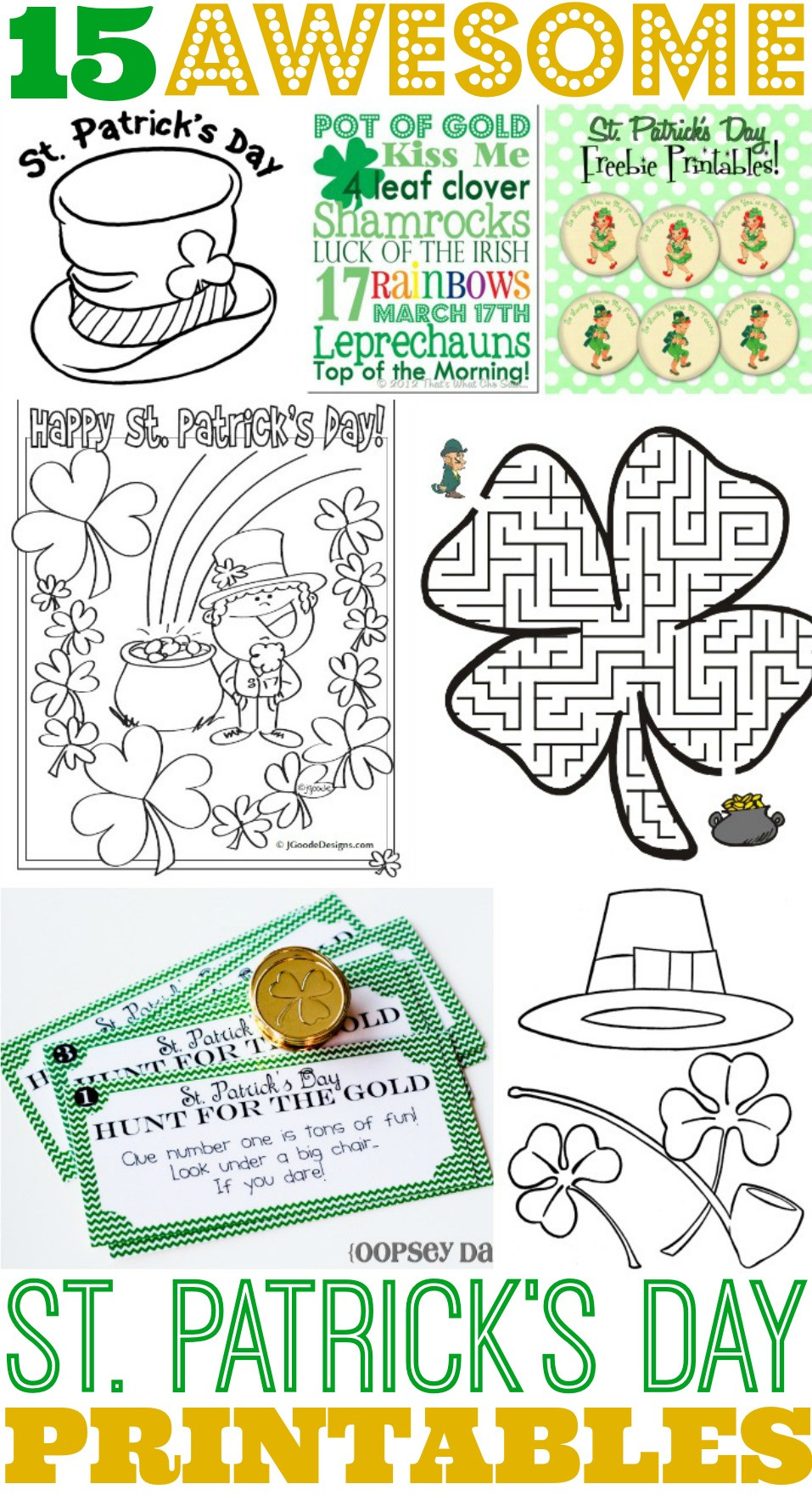 St Patrick Day Activities For Kids
 15 Awesome St Patrick s Day Free Printables for Kids