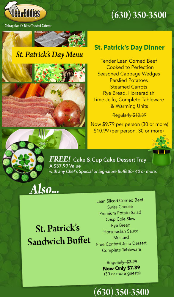 St Patrick Day Menu Ideas
 St Patrick s Day Catering for Chicagoland Traditional