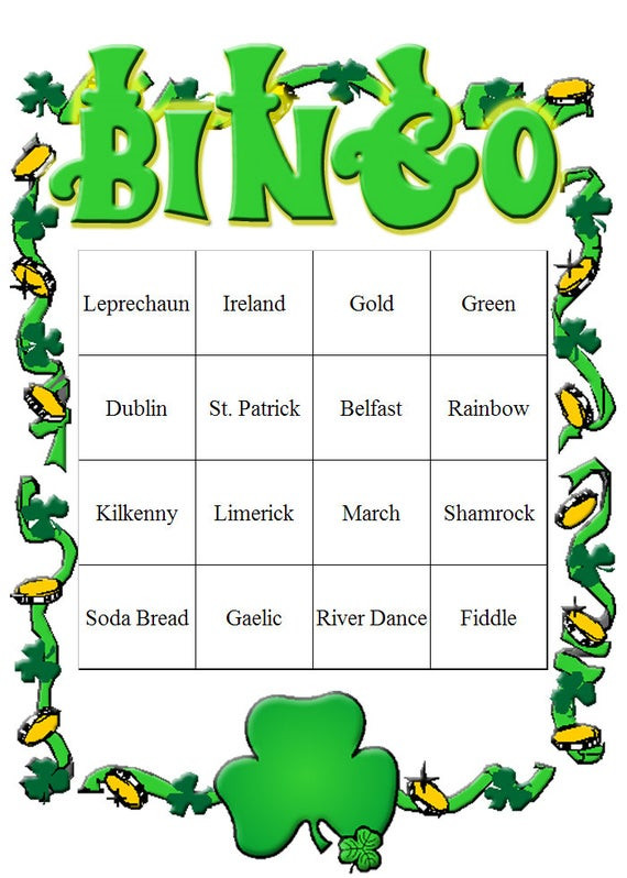 St Patrick Day Party Names
 St Patrick s Day Irish Themed Bingo Set