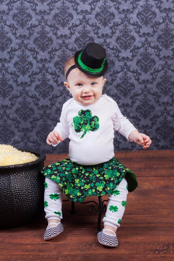 St Patrick's Day Baby Picture Ideas
 St Patrick s Day Baby Girl Outfit Ready To Ship In Sizes
