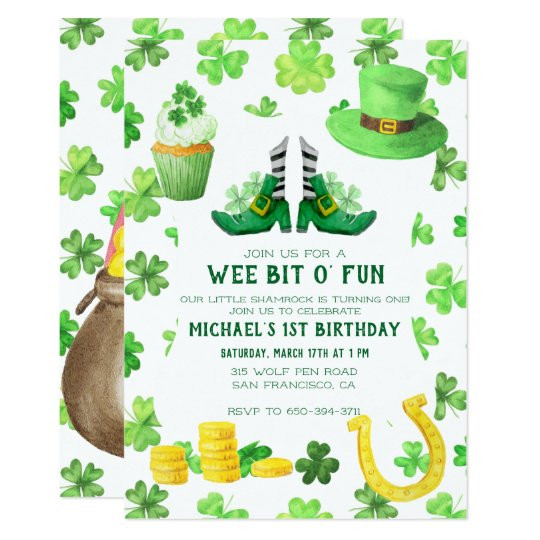 St Patrick's Day Birthday Party
 St Patrick s Day Birthday Party Invitation