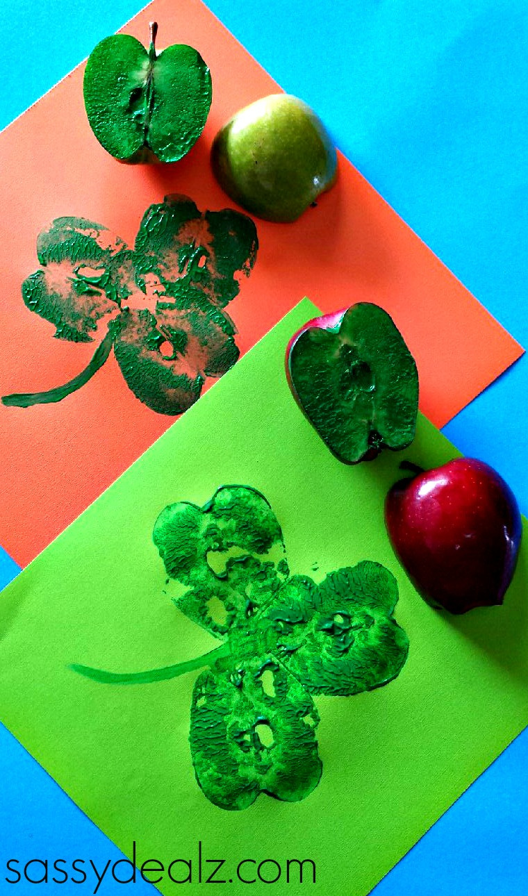 St Patrick's Day Crafts
 Apple Shamrock Stamp Craft for St Patrick s Day Crafty