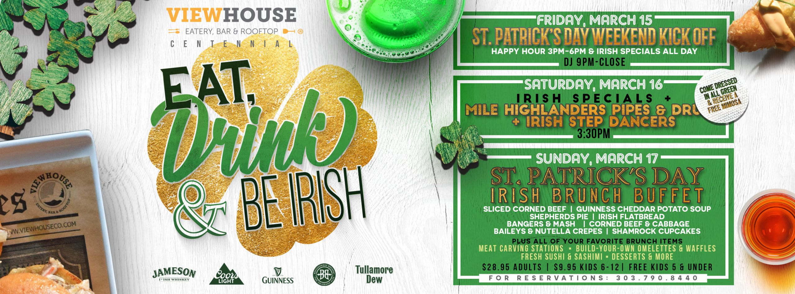 St Patrick's Day Food Specials
 St Patrick s Day Irish Brunch Buffet & Specials ViewHouse