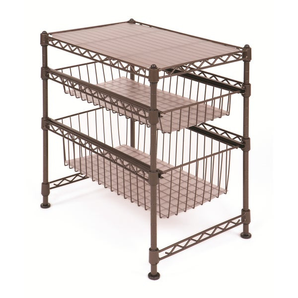 Stackable Kitchen Cabinet Organizer
 Seville Bronze Stackable Kitchen Cabinet Organizer Free