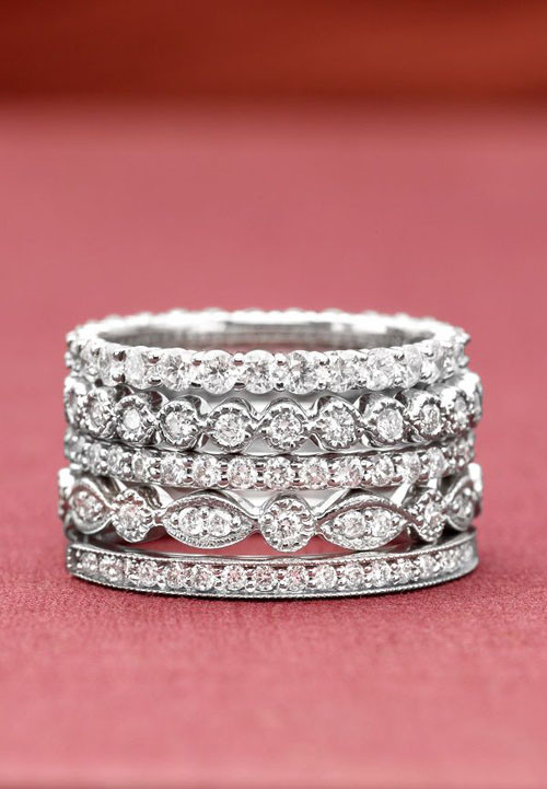 Stacked Wedding Rings
 19 Gorgeous Stacked Wedding Rings