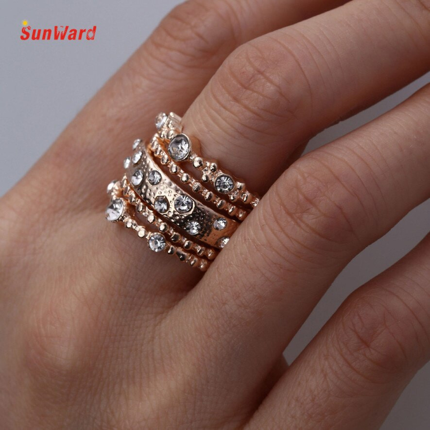 Stacked Wedding Rings
 Aliexpress Buy OTOKY 5PCS Beautiful Stacked Rings