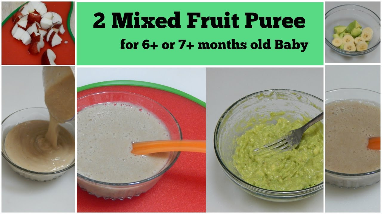 Stage 1 Baby Food Recipe
 2 Mixed Fruit Puree for 6 or 7 months Baby l Healthy