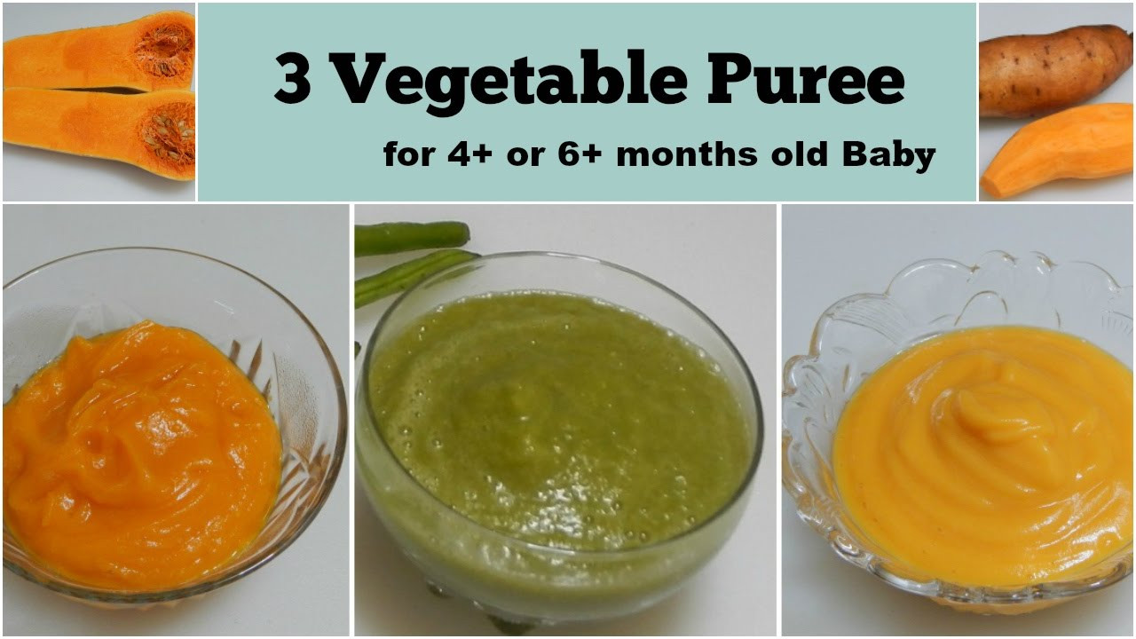 Stage 1 Baby Food Recipe
 3 Ve able Puree for 4 or 6 months Baby l Healthy Baby