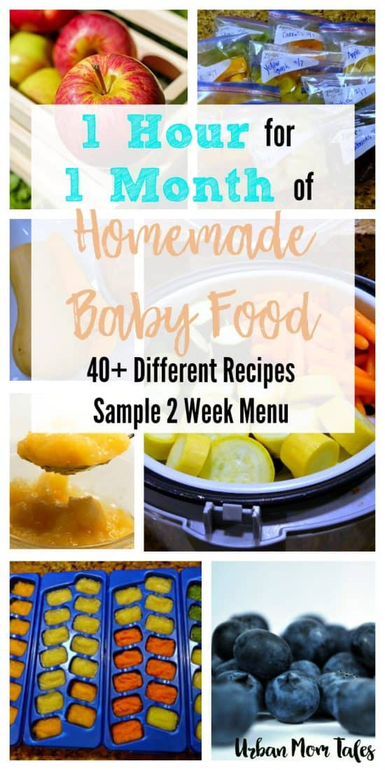 Stage 1 Baby Food Recipe
 e Hour for e Month s Worth of Homemade Baby Food with