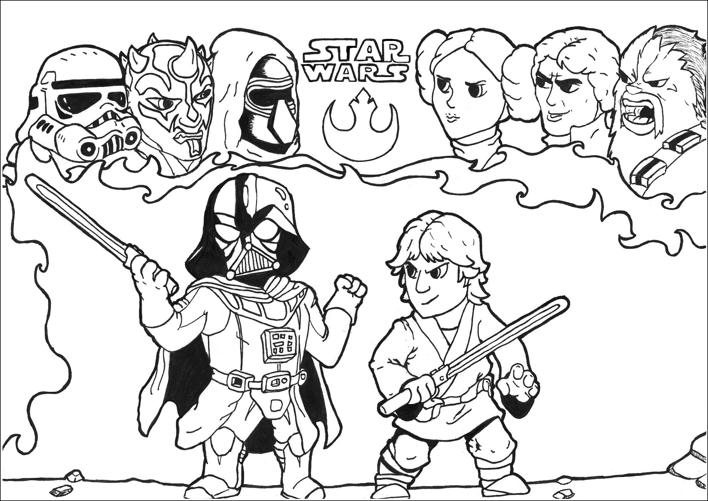 Star Wars Coloring Pages For Kids
 Star wars free to color for kids Star Wars Kids Coloring