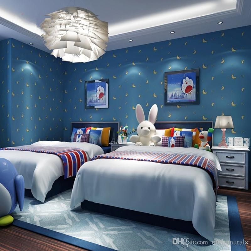 Stars For Kids Room
 Modern Kids Room Wallpaper Cartoon Star Moon Cute Stars