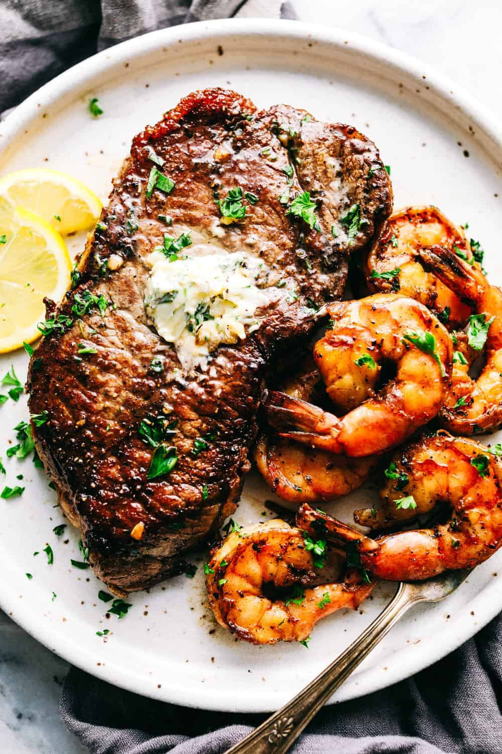 Steak And Shrimp Dinners
 Skillet Garlic Butter Steak and Shrimp