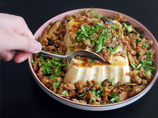 Steamed Tofu Recipes
 Chinese American Mashup Silken Tofu With Spicy Sausage