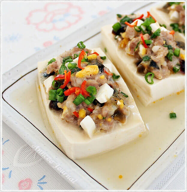 Steamed Tofu Recipes
 Steamed Tofu with Century Egg and Salted Egg Anncoo Journal