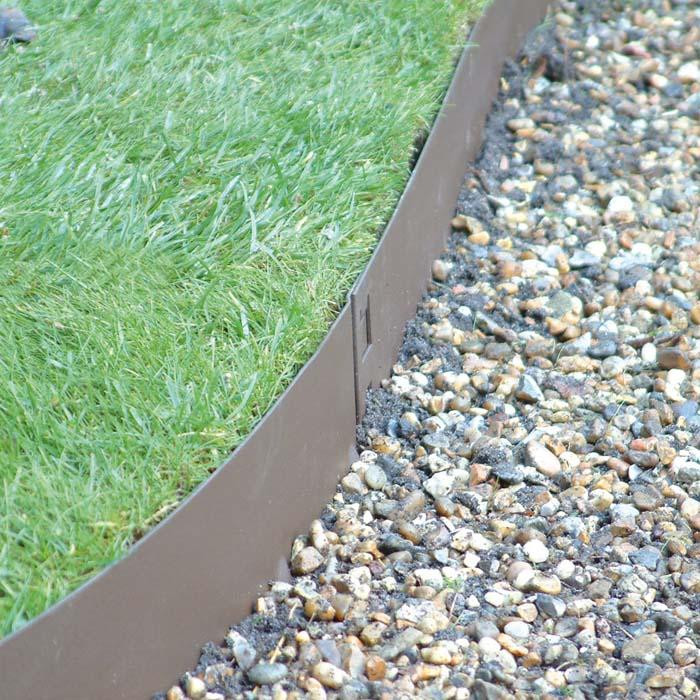 Steel Landscape Edging
 Brown Flexible Steel Lawn Edging Harrod Horticultural UK