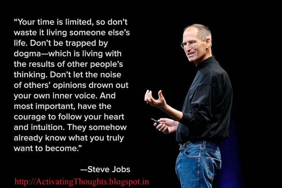 Steve Jobs Motivational Quotes
 Activating Thoughts Inspiring quotes by Steve Jobs