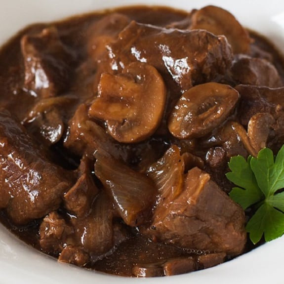 Stew Meat And Cream Of Mushroom Soup
 Slow Cooker Simple Mushroom Beef Stew Recipe