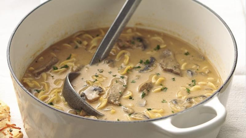 Stew Meat And Cream Of Mushroom Soup
 Creamy Beef Mushroom and Noodle Soup recipe from Betty