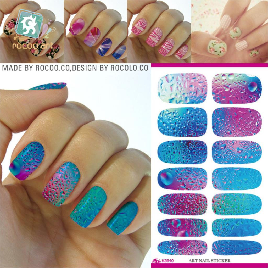 Sticker Nail Art
 New Nail Art Stickers Mysterious Blue Ocean Design Water