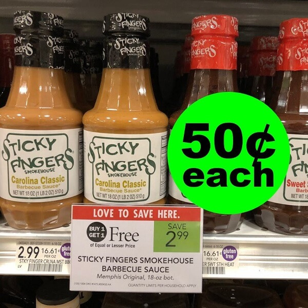 Sticky Fingers Bbq Sauce
 Sneak Peek Publix Deal 50¢ Sticky Fingers Barbecue Sauce