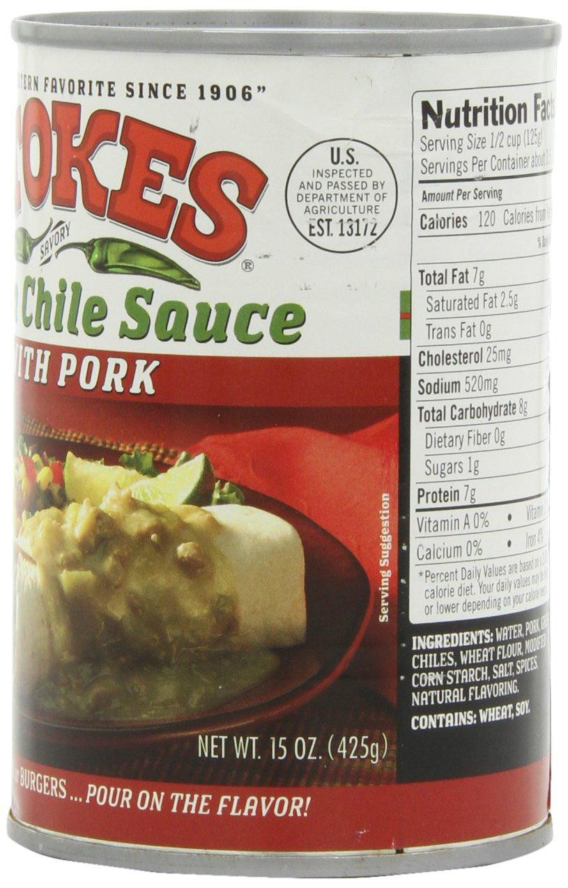 Stokes Green Chili With Pork
 Stokes Green Chile Sauce with Pork 15 Ounce