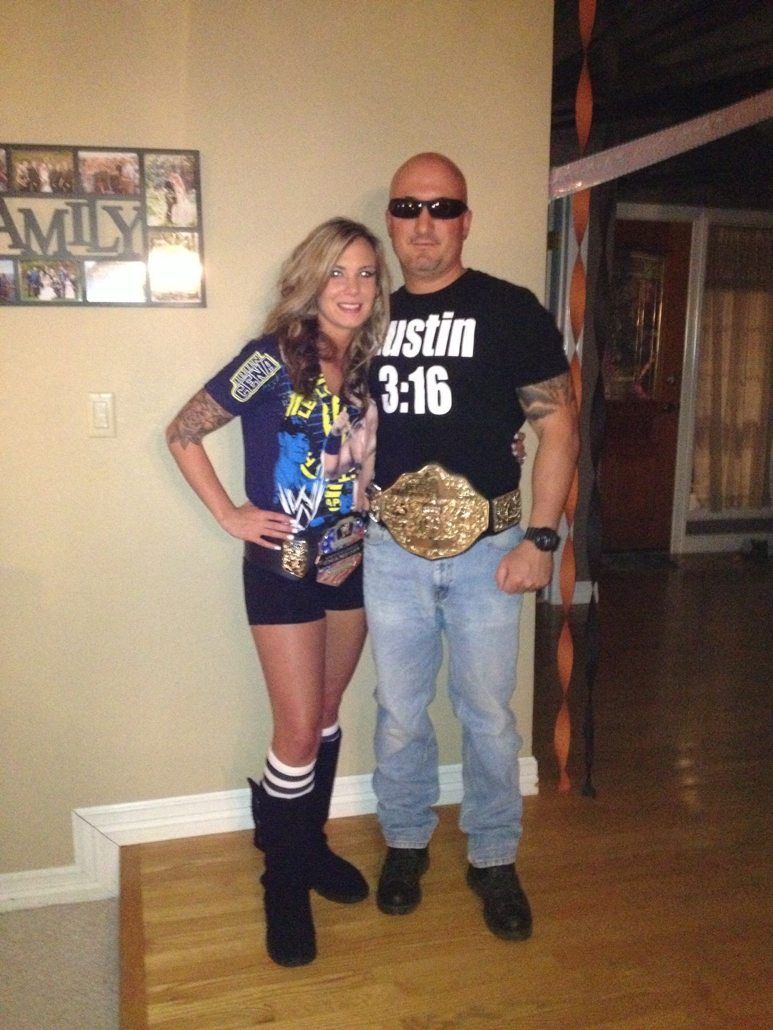 Stone Cold Halloween Costume
 WWE costumes Stone cold and Diva