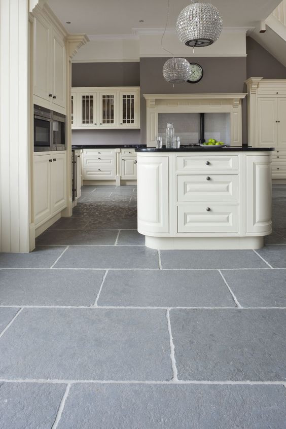 Stone Kitchen Flooring
 32 Grey Floor Design Ideas That Fit Any Room DigsDigs