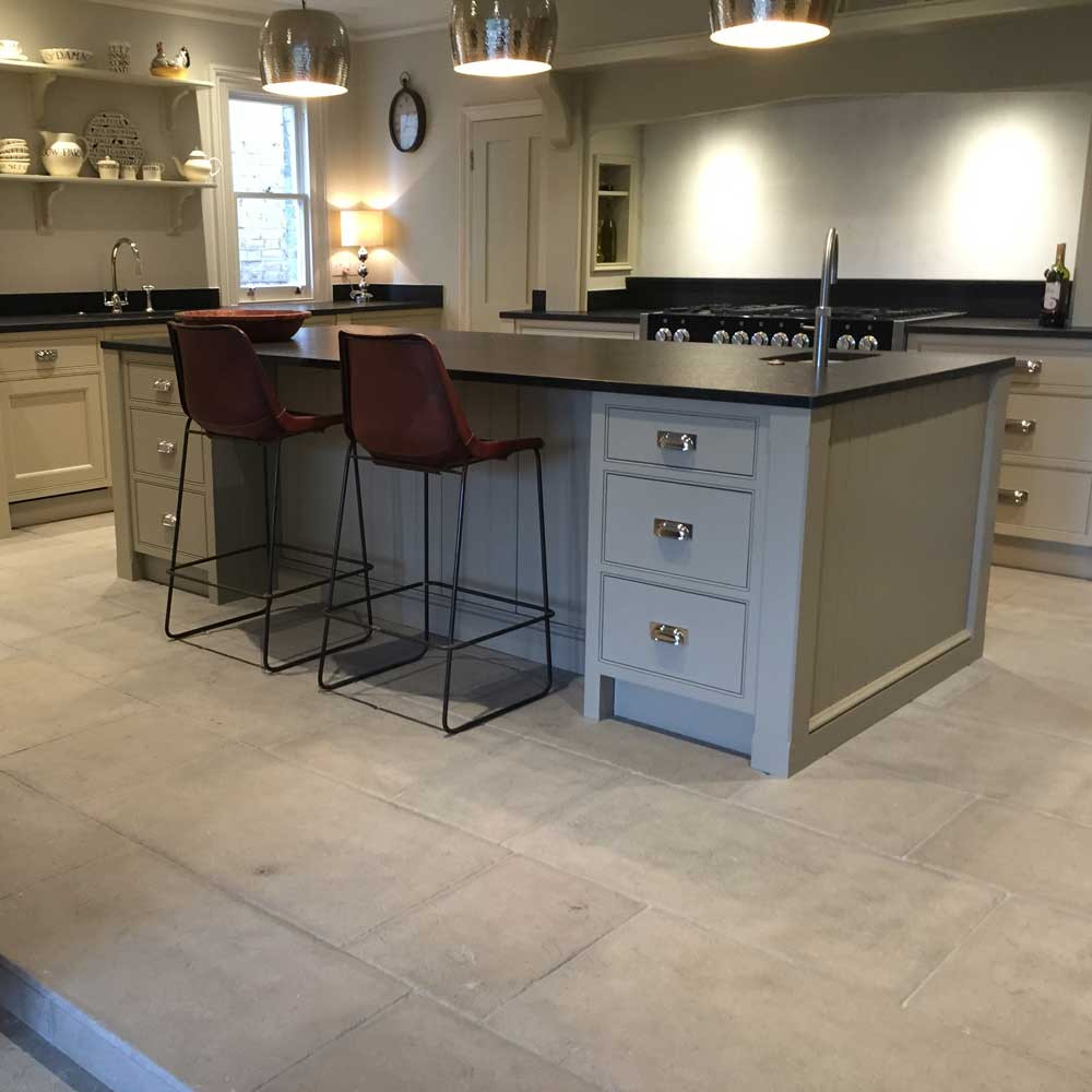 Stone Kitchen Flooring
 Limestone is proving more and more popular for a stone