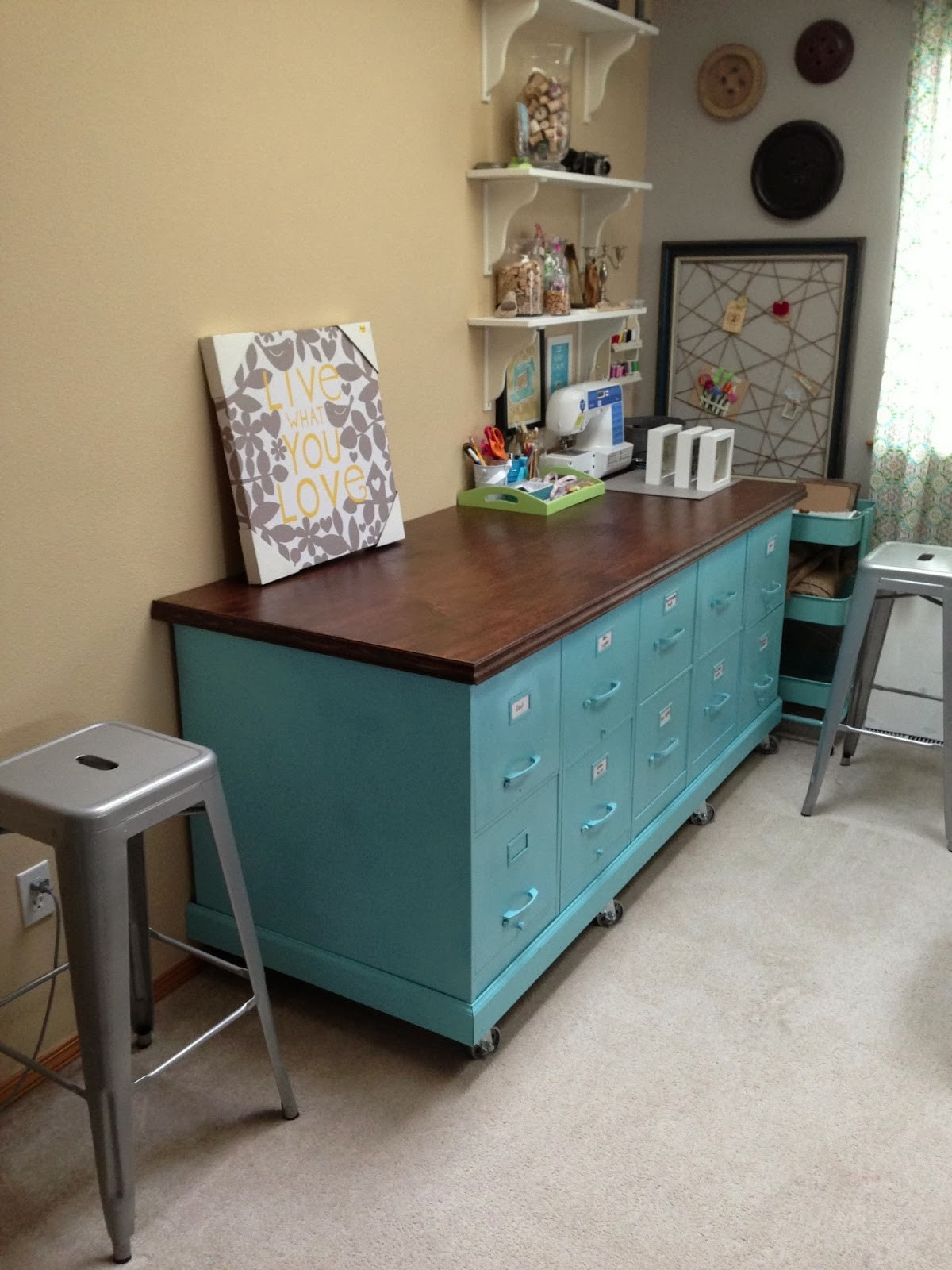 Storage Bench Filing Cabinet
 little gray table