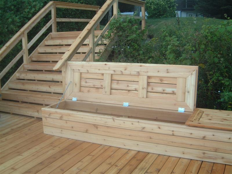 Storage Bench For Deck
 Deck bench with storage karolciblog