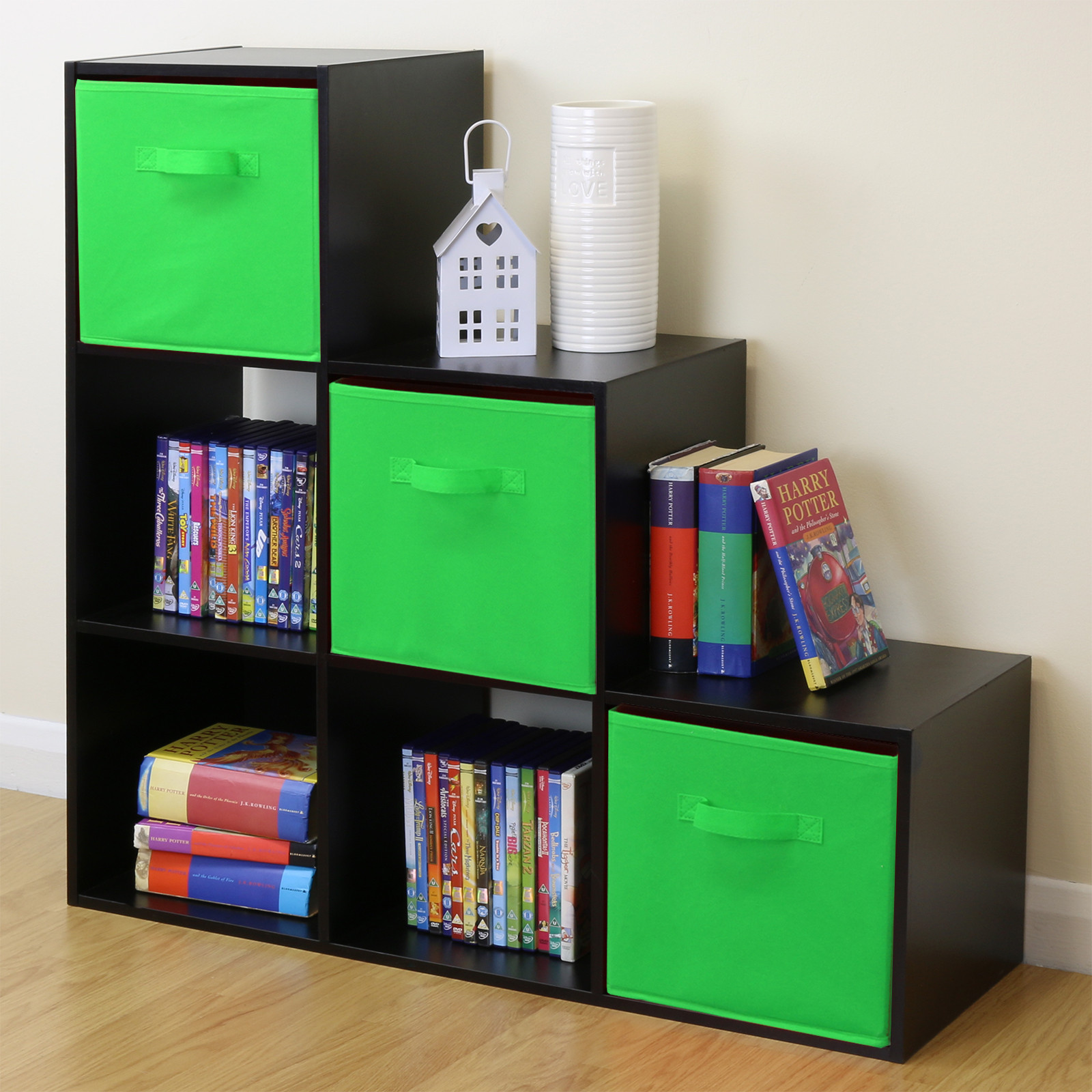 Storage Unit For Bedroom
 Black 6 Cube Kids Toy Games Storage Unit Girls Boys