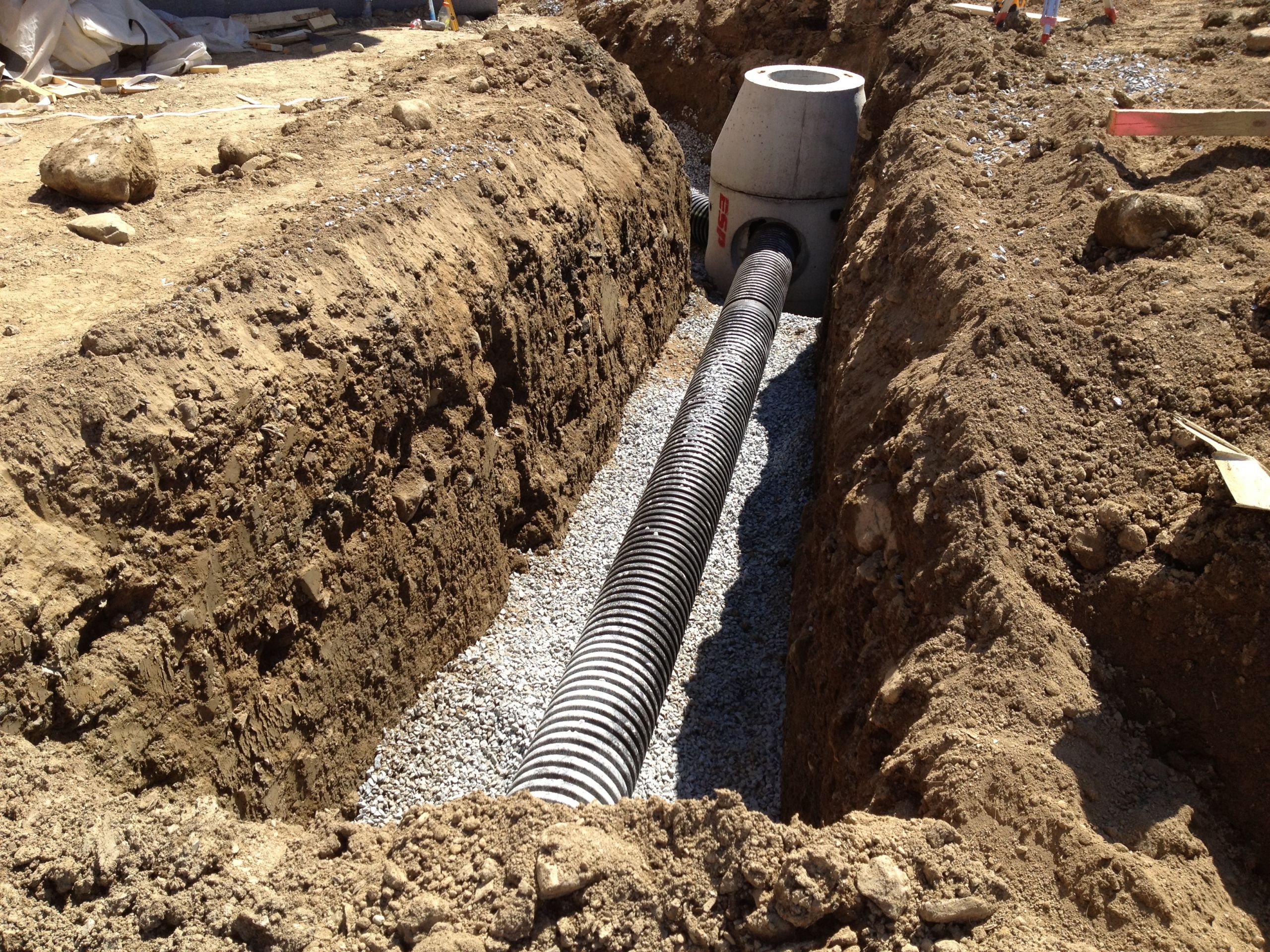 Storm Drain In Backyard
 Drainage