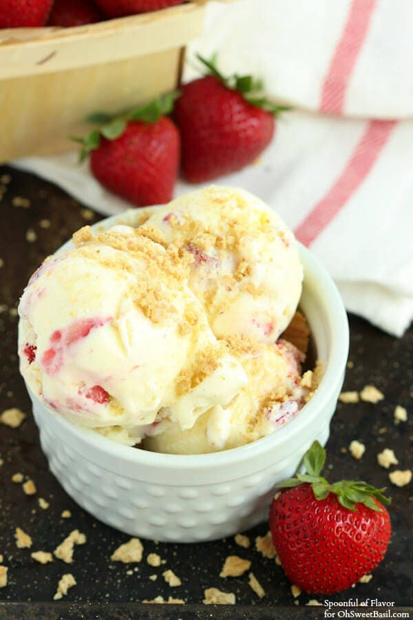 Strawberry Cheesecake Ice Cream Recipe
 Strawberry Cheesecake Ice Cream Oh Sweet Basil