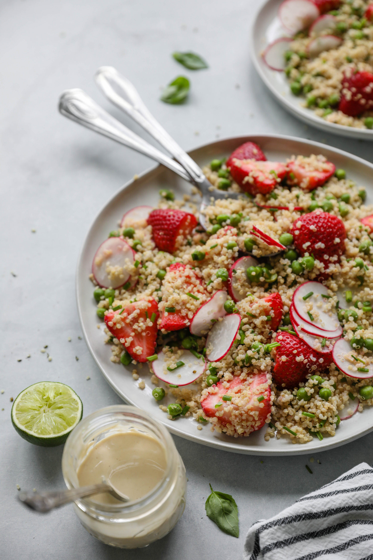 Strawberry Quinoa Salad
 Strawberry Quinoa Salad with Zesty Lime Tahini Flora & Vino