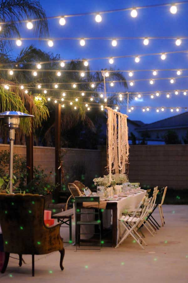 String Lights Backyard
 26 Breathtaking Yard and Patio String lighting Ideas Will