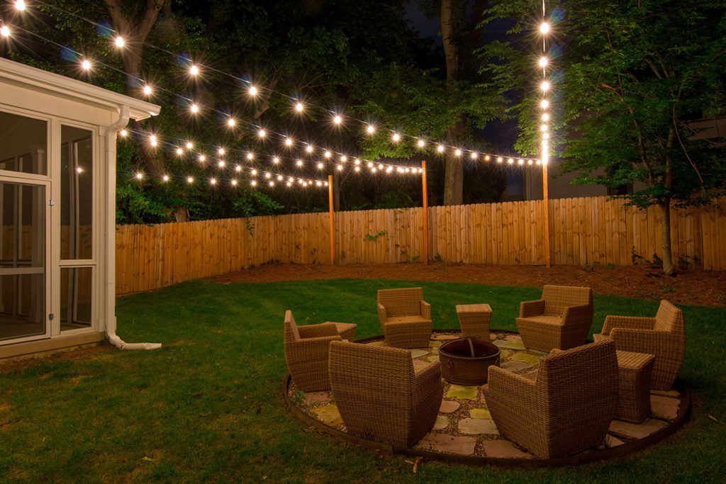 String Lights Backyard
 Custom String Lights Light Up Nashville