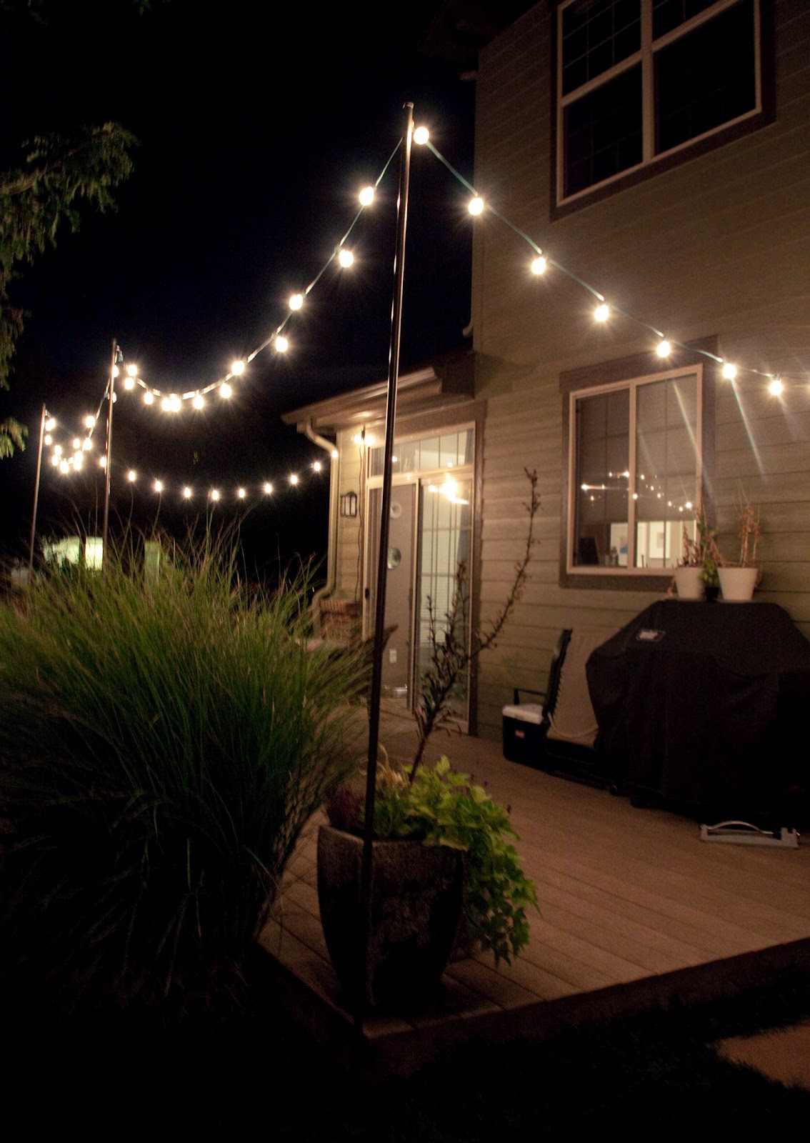 String Lights Backyard
 Bright July DIY Outdoor String Lights