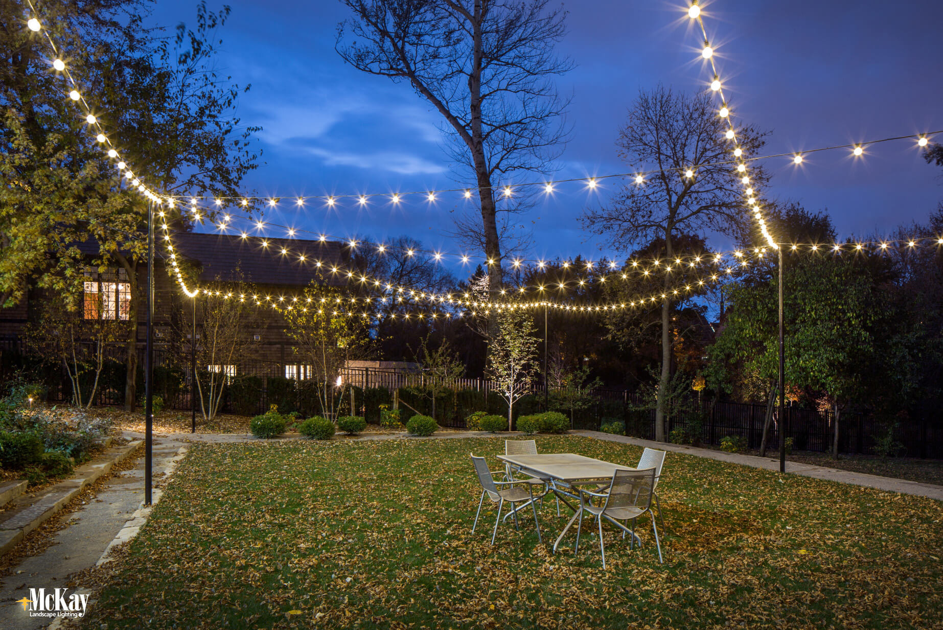 String Lights Backyard
 Backyard Entertaining with Outdoor Bistro String Lights