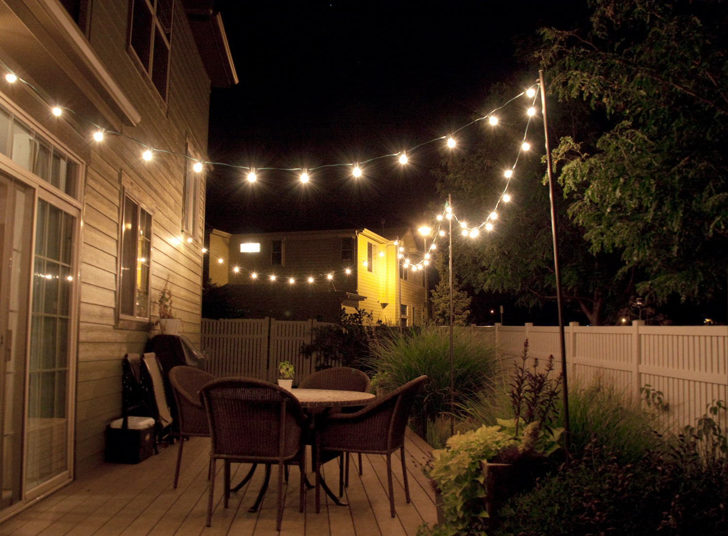 String Lights In Backyard
 Bright July DIY Outdoor String Lights