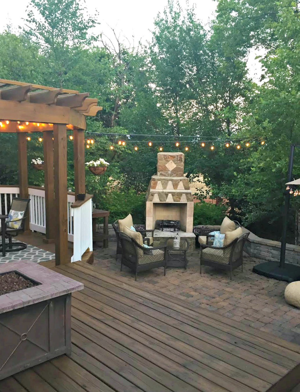 String Lights In Backyard
 How to hang outdoor string lights from Thrifty Decor Chick